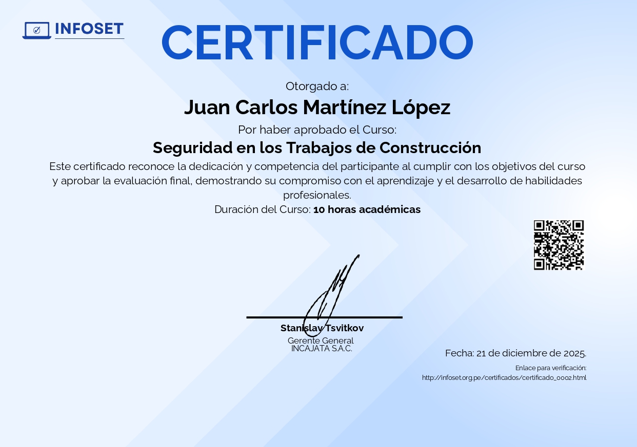 Ejemplo de certificado